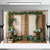 Lofaris Floral Green Plants Indoor Decor Spring Backdrop